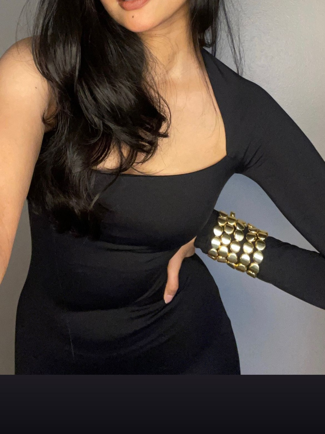 Amossh Set Of 5 18K Gold-Plated Anti Tarnish Elasticated Bracelets