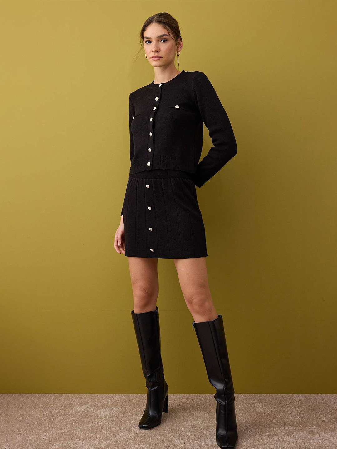 Trendyol Long Sleeves Top And Skirt