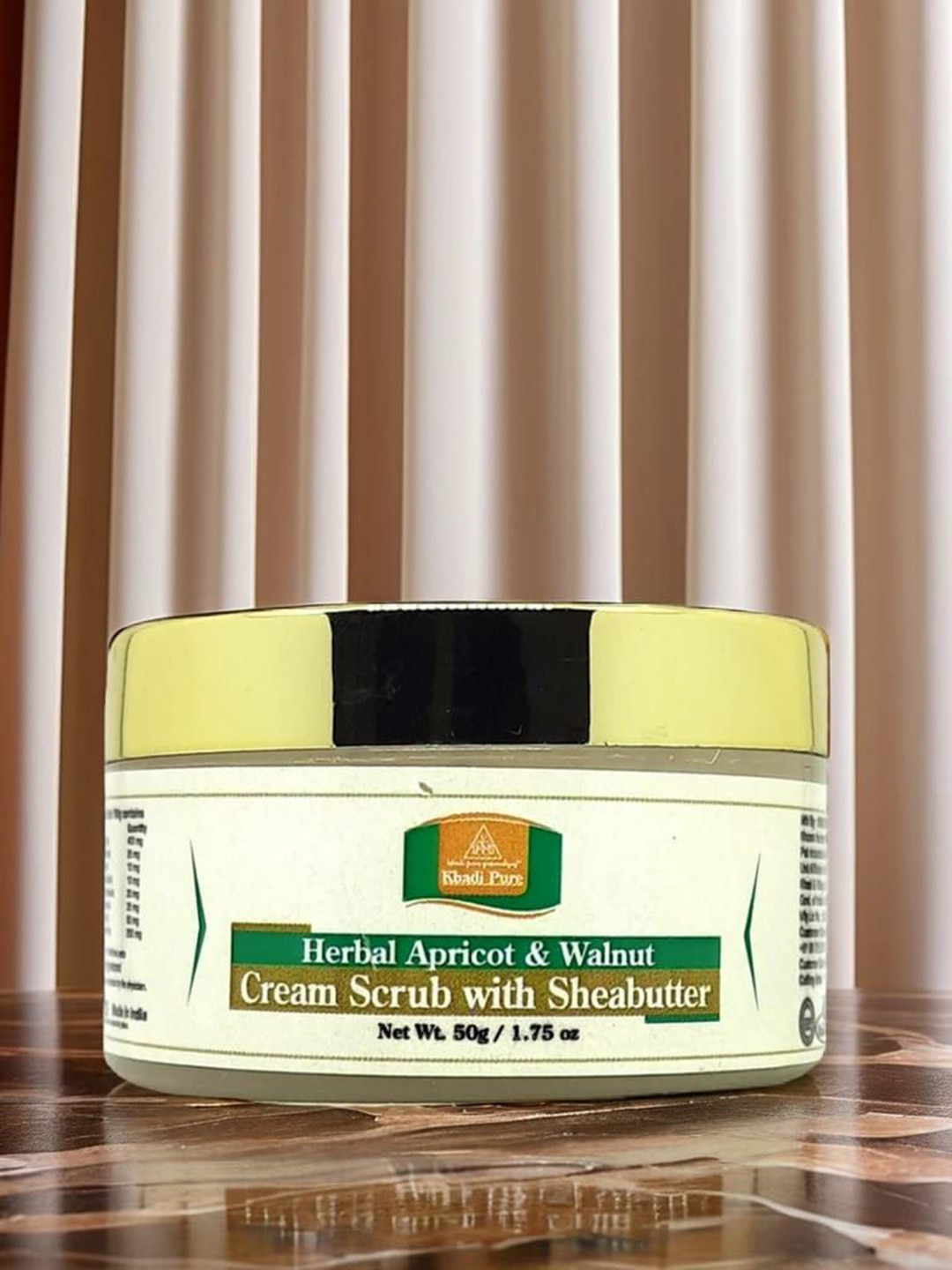 Khadi Pure Set Of 2 Herbal Apricot & Walnut Cream Scrub With Shea Butter -100 g Each