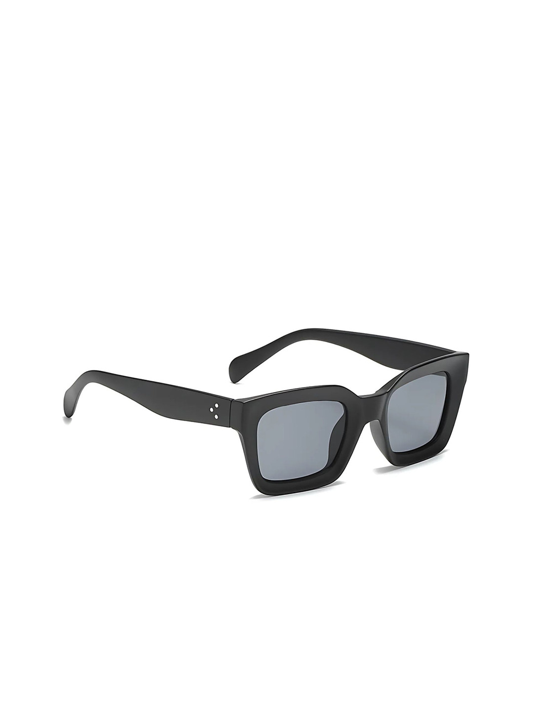 4Flaunt Unisex 3 Dots Square Sunglasses with UV Protected Lens 4F-17050SG-BLK