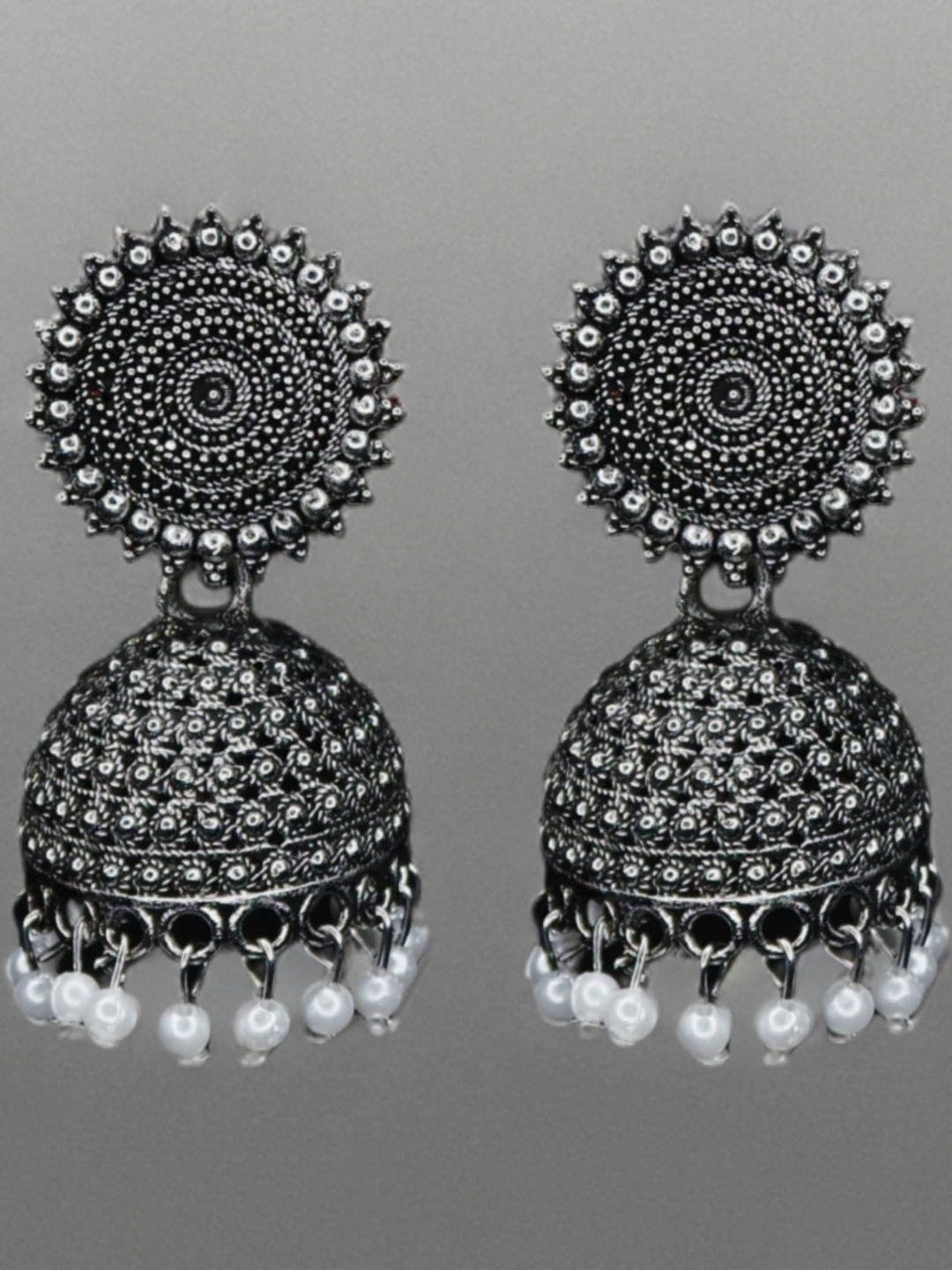 PALAK SAXENA Ghungroo Beaded Dome Shaped Jhumkas