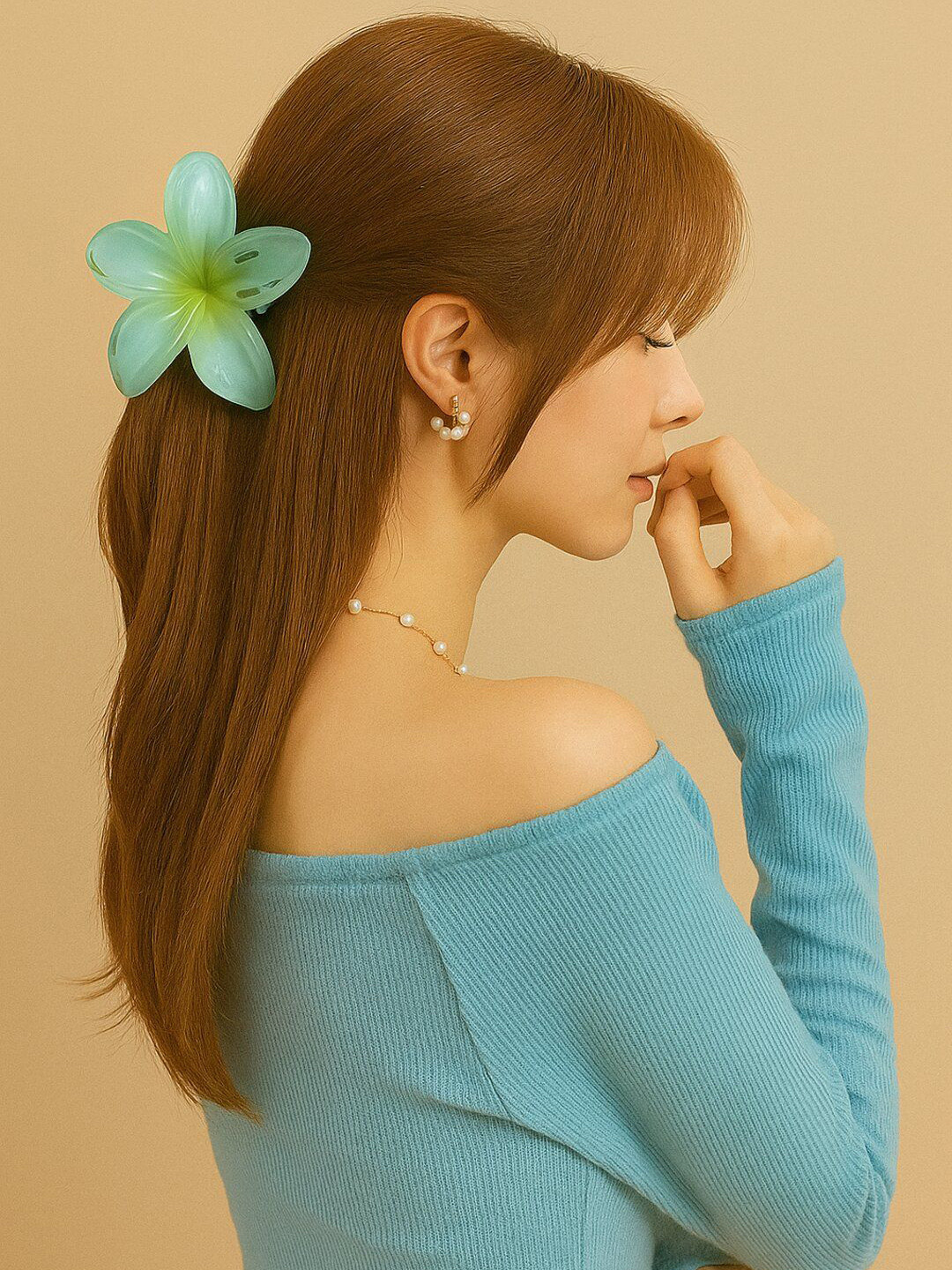 Haute Handles Women Western Flower Hair Claw Clip