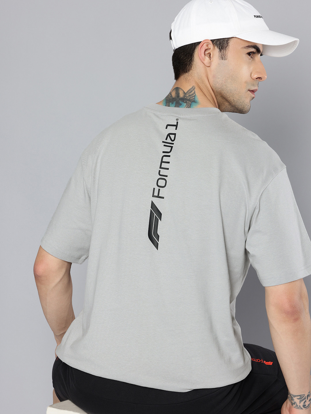 Puma F1 Relaxed Fit Motorsport Typography Printed Pure Cotton T-Shirt