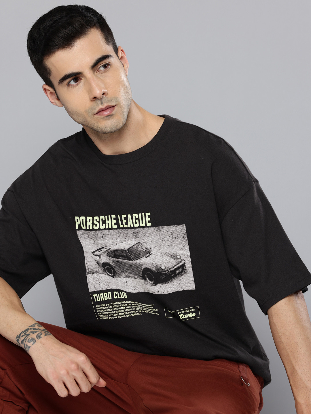 PUMA Motorsport Porsche Legacy Graphic Printed Pure Cotton Outdoor Oversized T-shirt