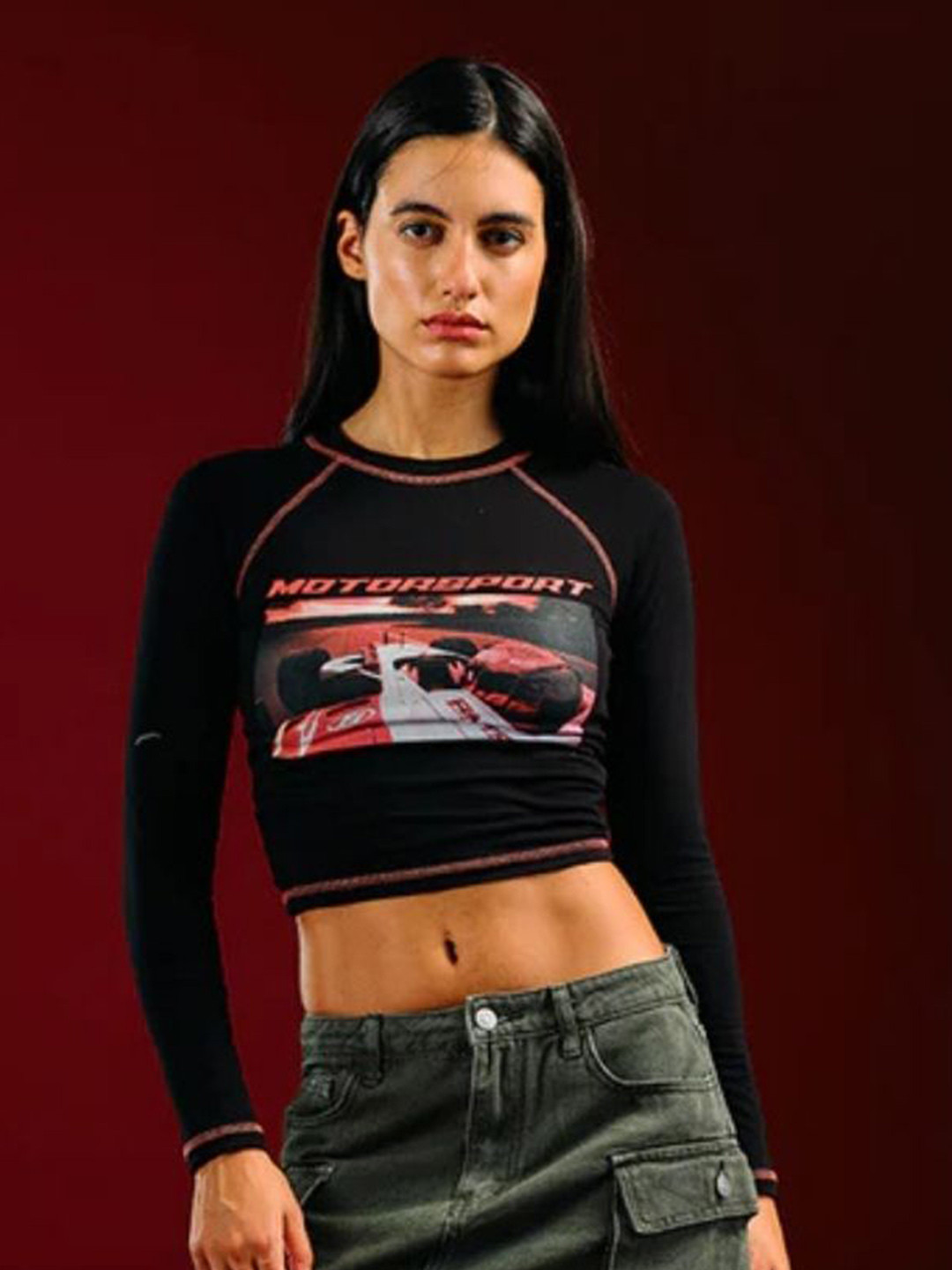 Bonkers Corner Lap Queen Full Sleeves Top For Women