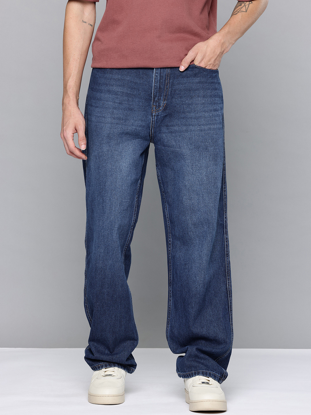 Flying Machine Men Regular Fit Mid-Rise Light Fade Stretchable Jeans