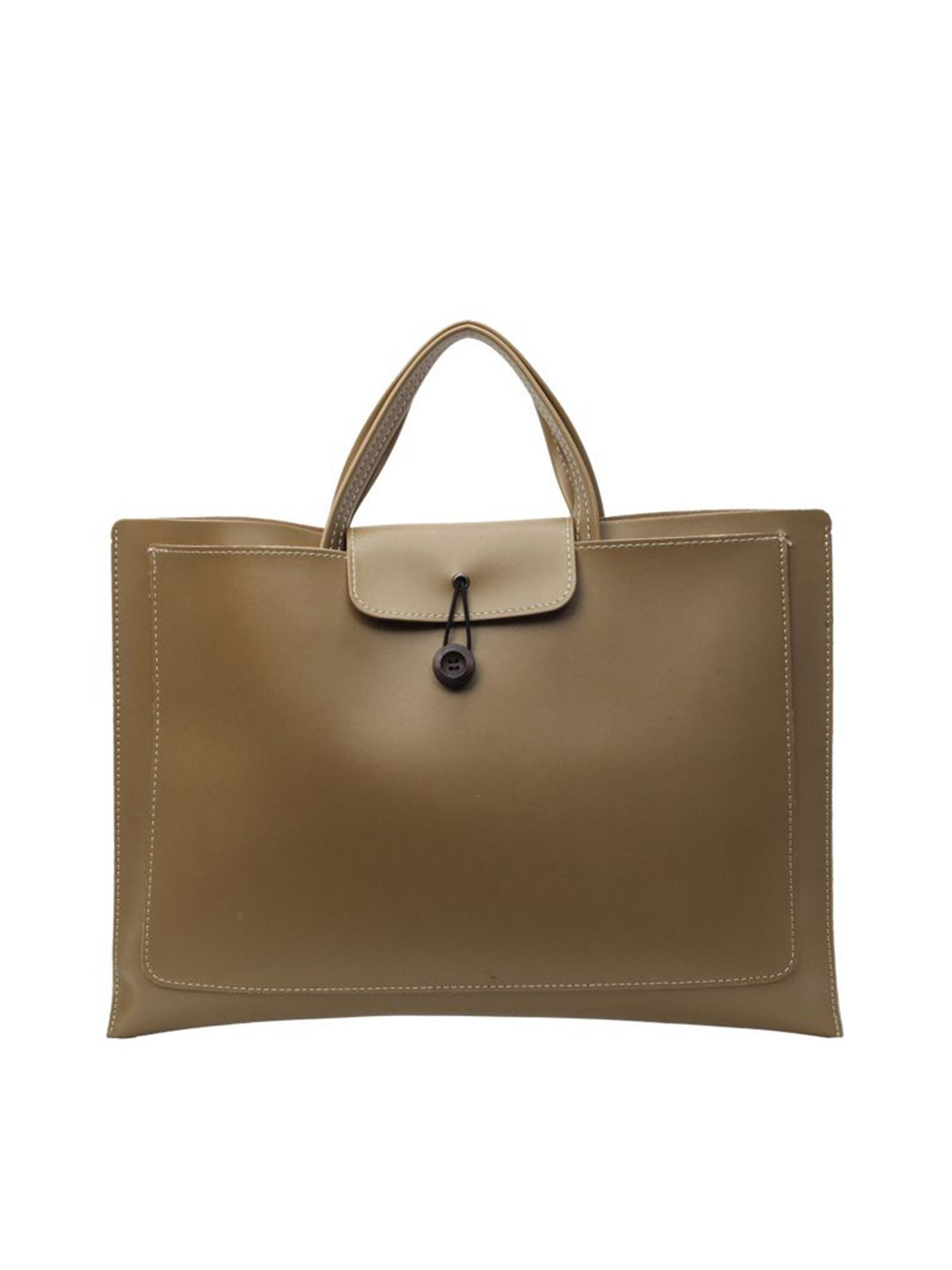 StyleCast x Revolte Green Solid Two Handles Tote Bag