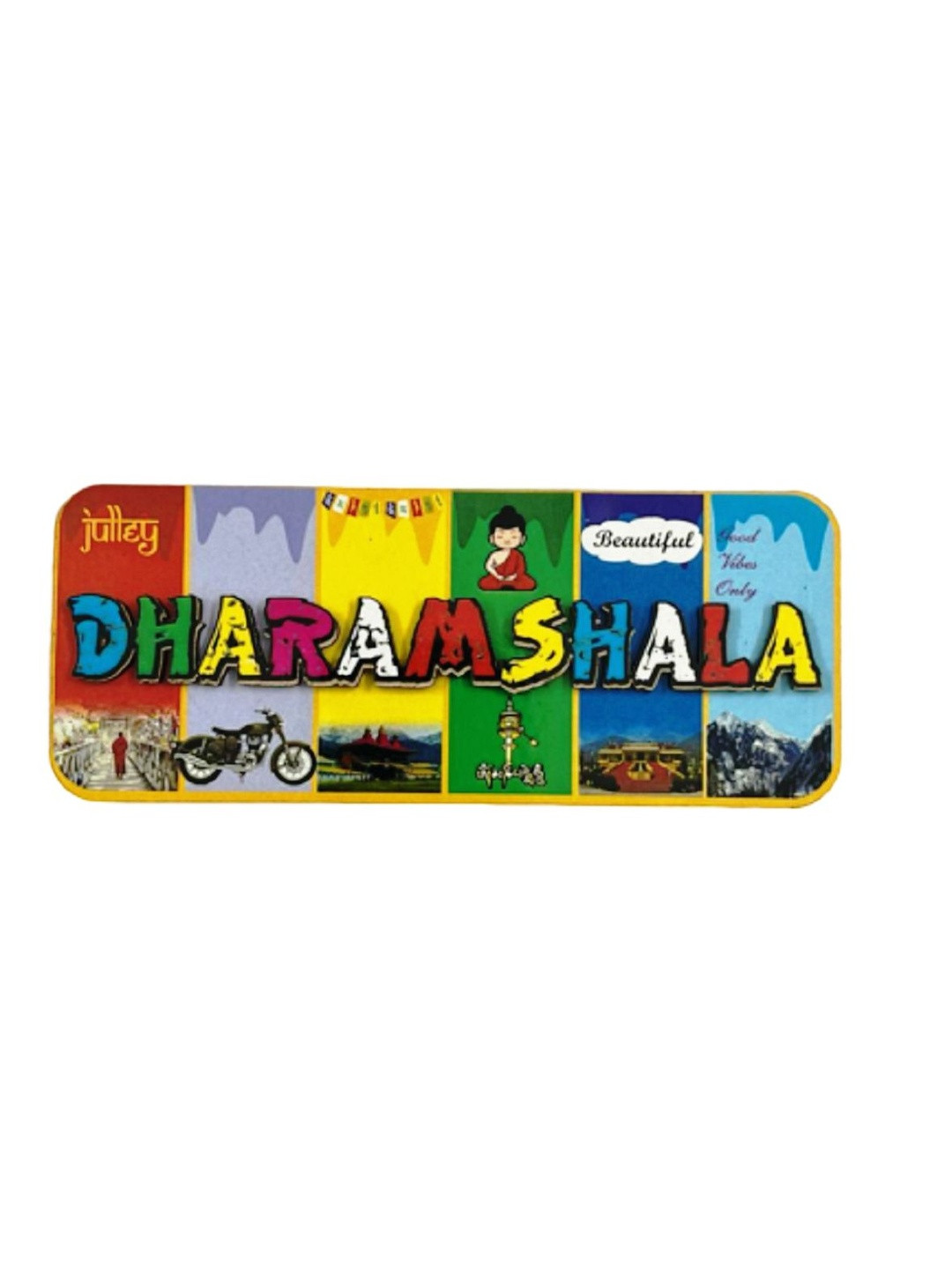 numeroastro Multi Coloured Dharamshala Printed Fridge Magnet