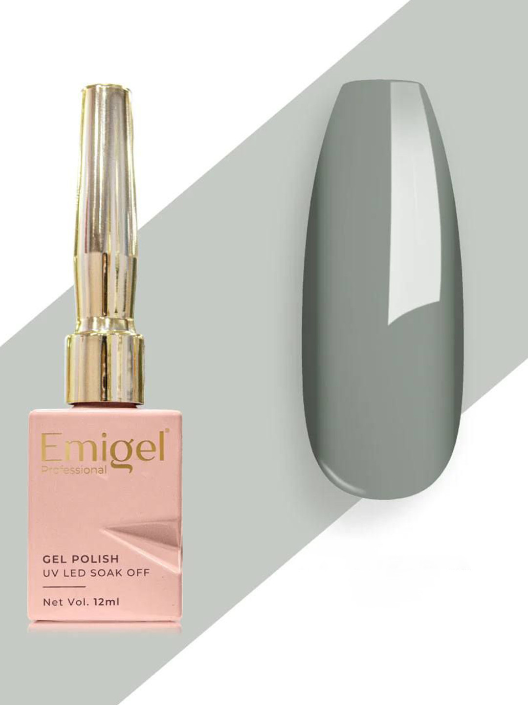 Emigel PROFESSIONAL Long Lasting Quick Dry UV Gel Polish-12ml-E078 - Pale Grey