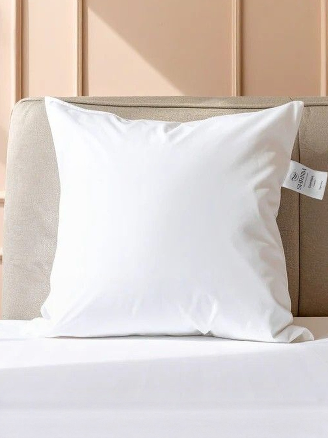 SHRNM Comfort Collection White Solid High Firm Pillow