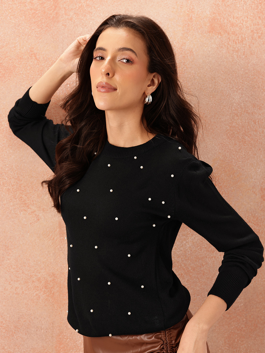 all about you Women Embellished Acrylic Pullover