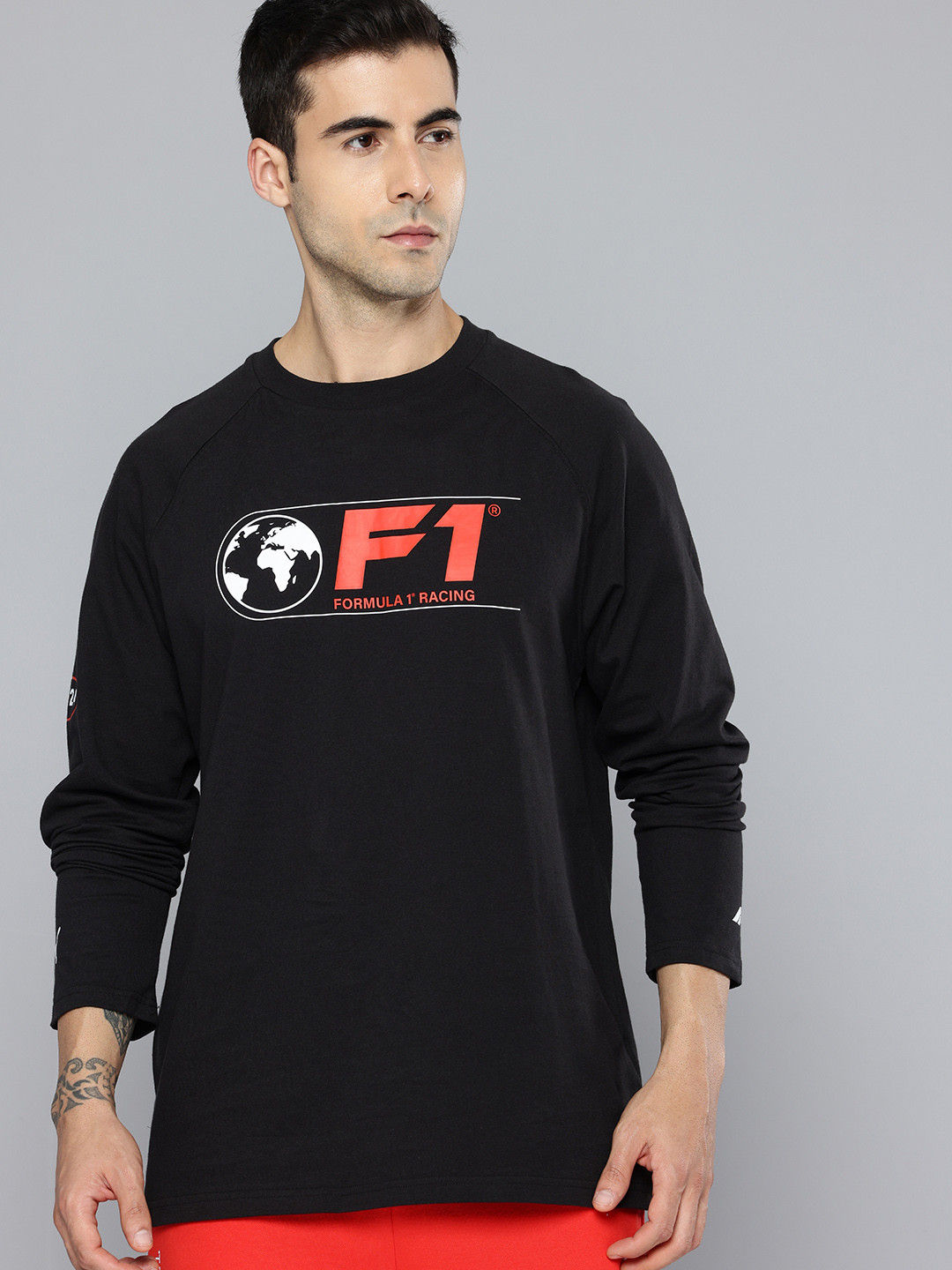 Puma Formula 1 Relaxed Fit Typography Printed Pure Cotton T-Shirt