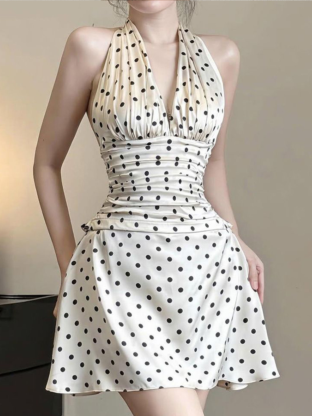 StyleCast x Revolte Women Polka Dot Printed Fit-Flare Dress