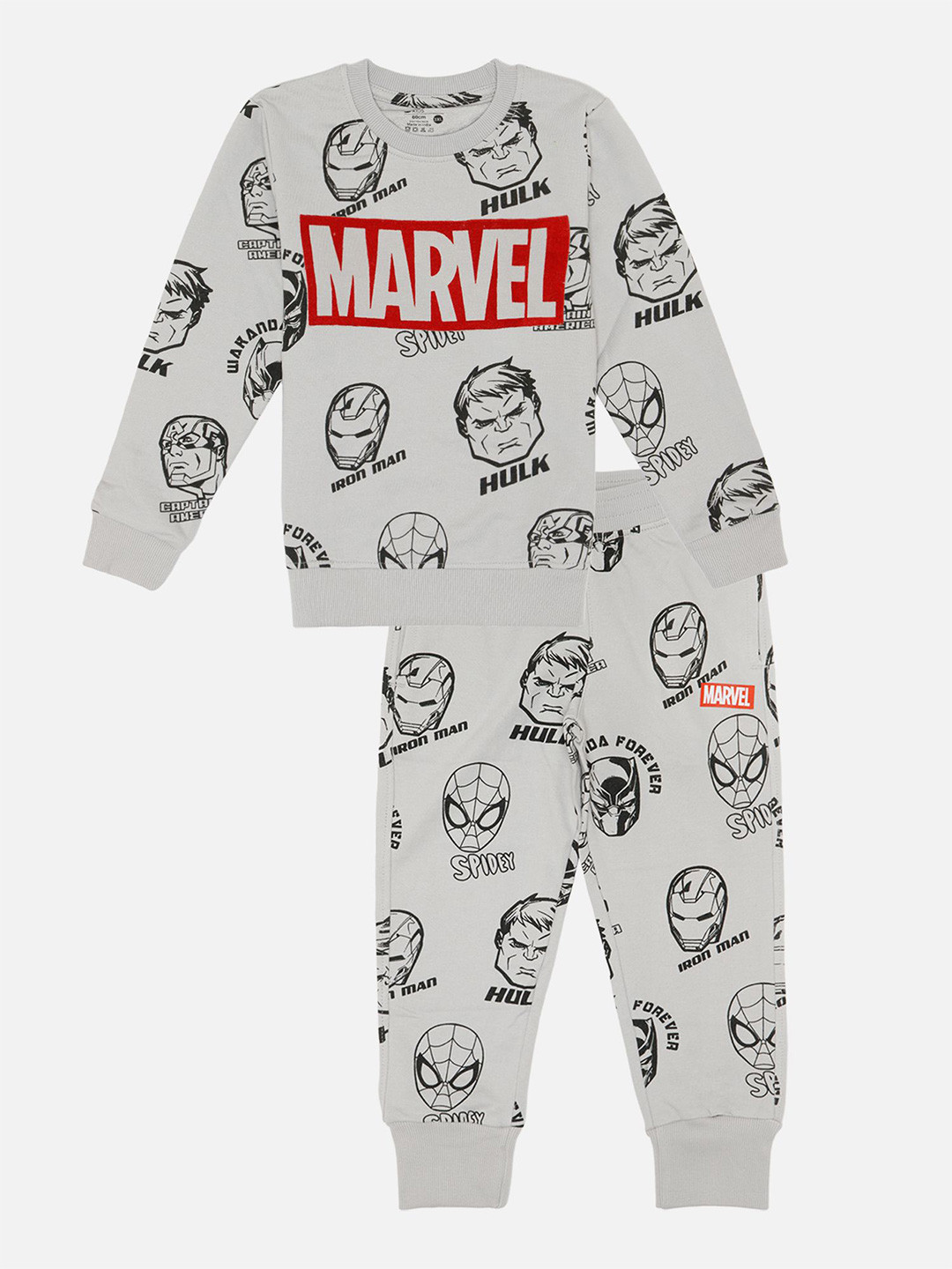 Bodycare Boys Marvel Printed Long Sleeves Sweatshirt With Joggers