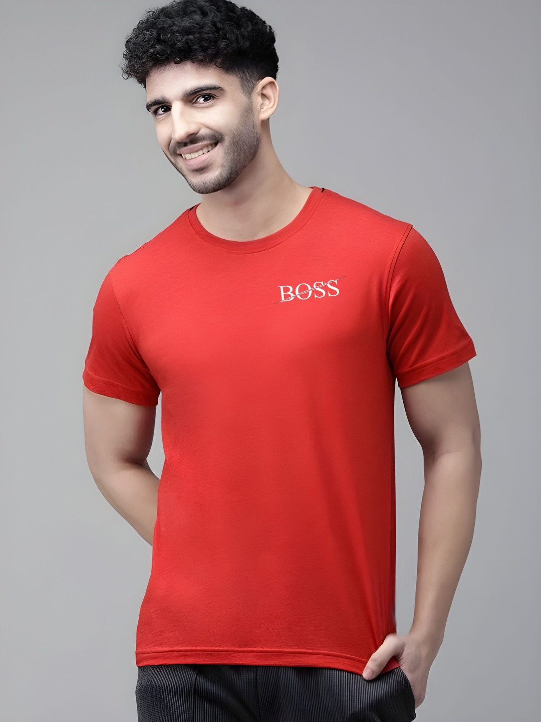 SZN Men Brand Logo Printed Regular Fit Short Sleeves T-shirt