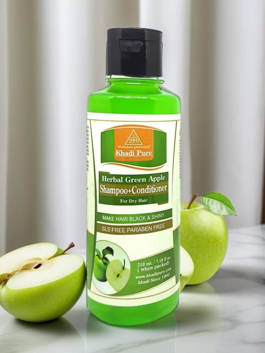 Khadi Pure Herbal Green Apple Shampoo + Conditioner - 210 ml