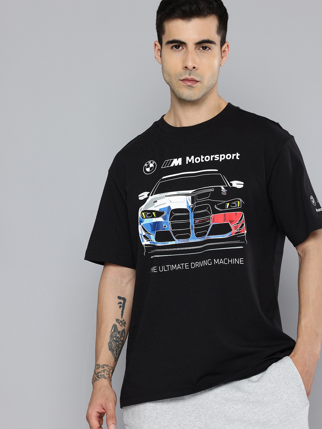 Puma BMW MMS Relaxed Fit Graphic Printed Pure Cotton T-Shirt