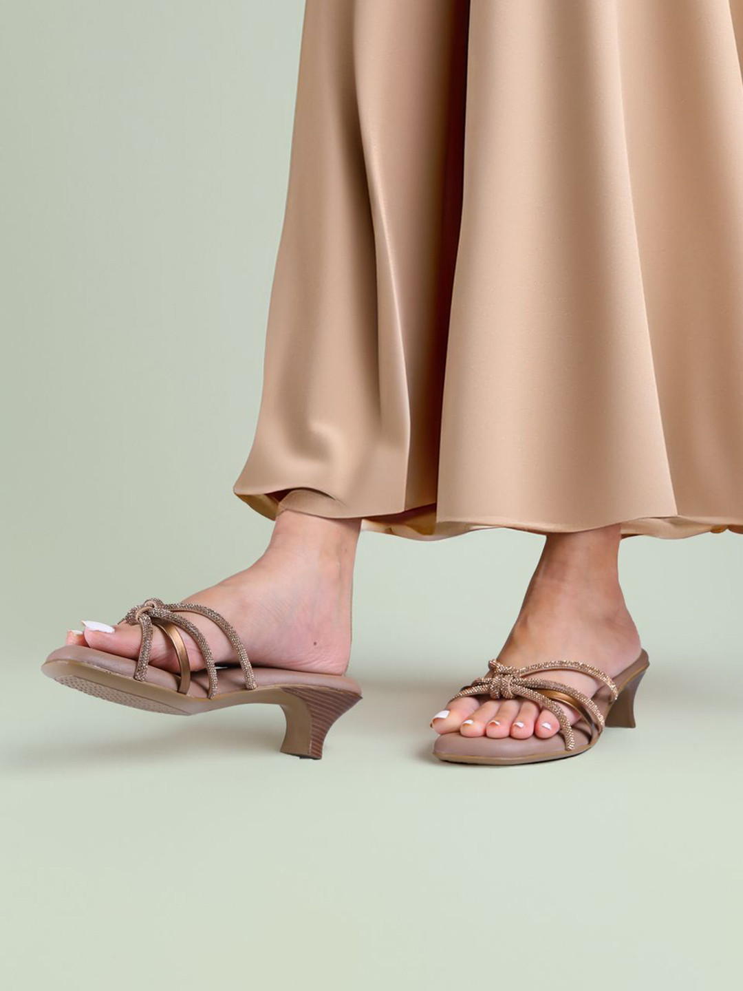 Monrow Andie Bronze Kitten Heels