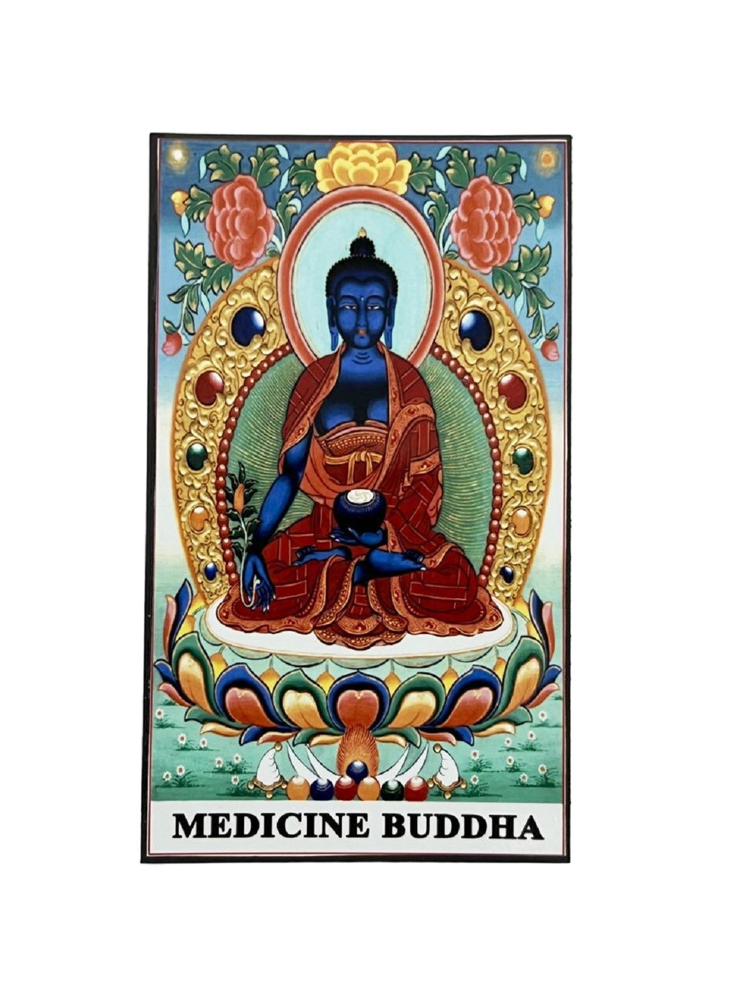 numeroastro  Medicine Buddha Magnetic Sticker in Rubber for Home Decoration & Fridge