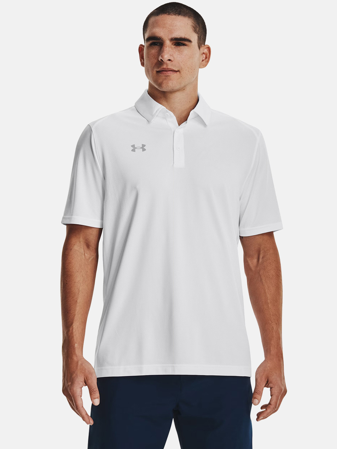 UNDER ARMOUR Mesh Inserts Rapid-Dry Relaxed Fit Team Tech Golf Polo T-Shirt