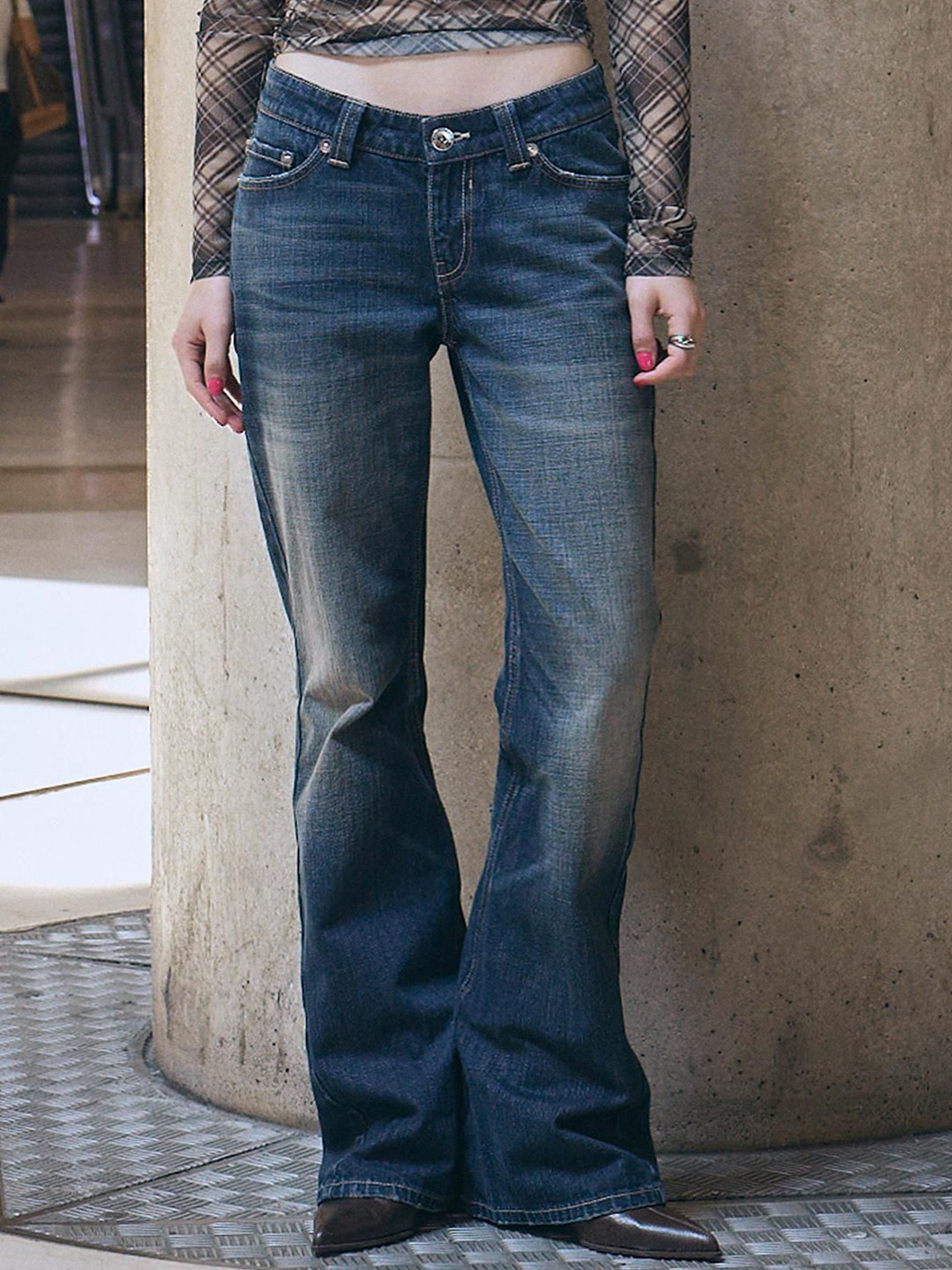 Bershka Pure Cotton Flared Baggy Jeans