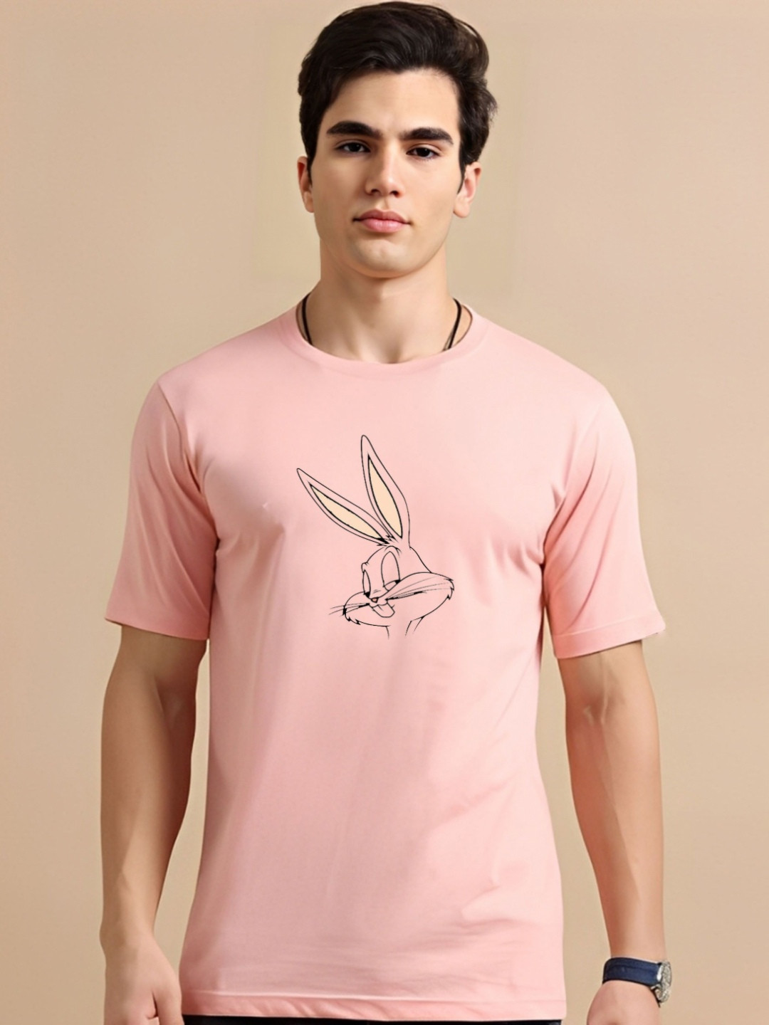 Kasendra Men Bugs Bunny Graphic Printed Round Neck T-shirt