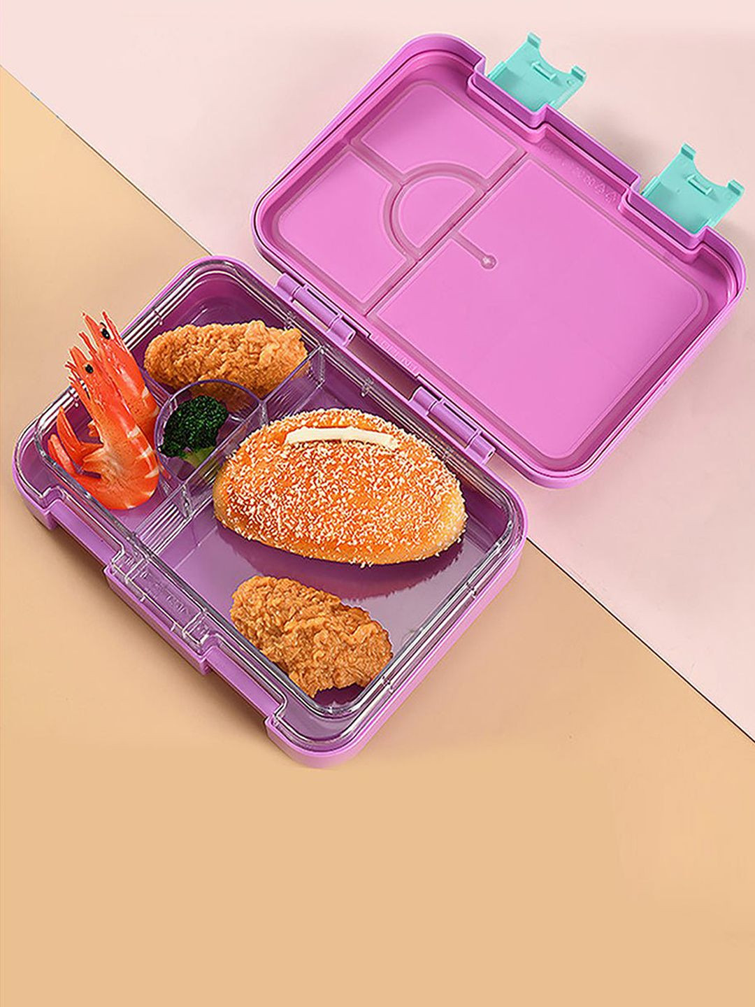 Little Surprise Box LLP Purple & Whte Printed Lunch Box & Bag