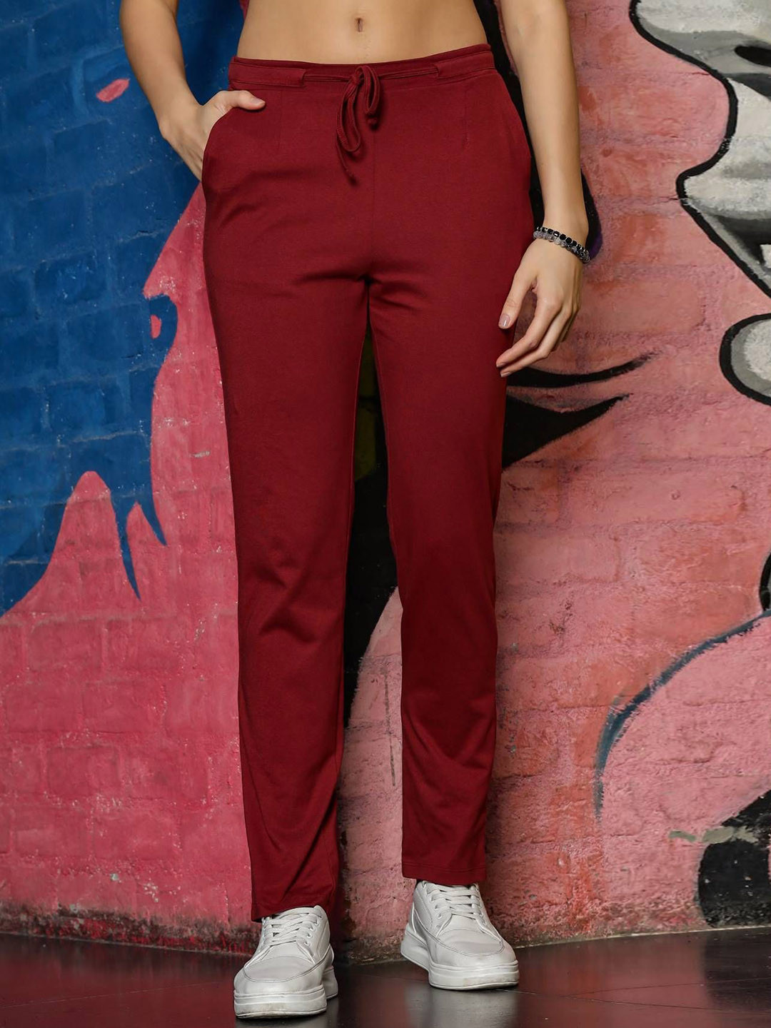 ONE SKY Women Straight Fit Mid-Rise Cotton Pyjamas