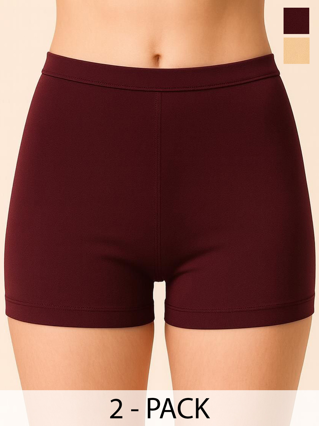 CKARFE Pack Of 2 Combed Cotton Bot Shorts Briefs