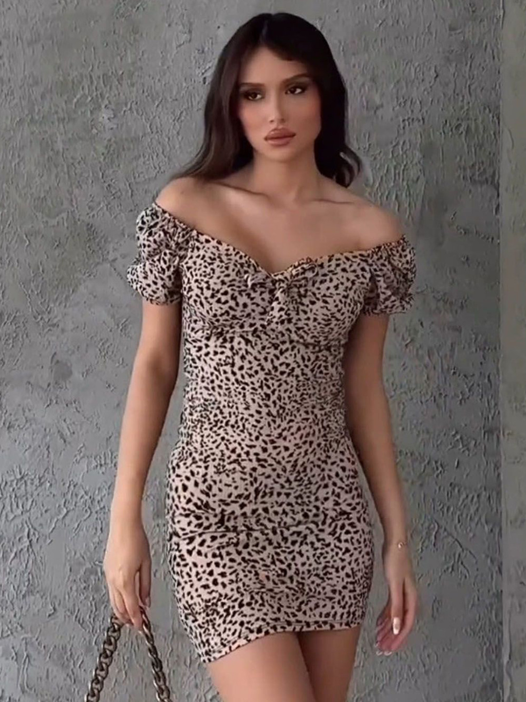 StyleCast Beige Color Women Bodycon Summer Mini Length Dress