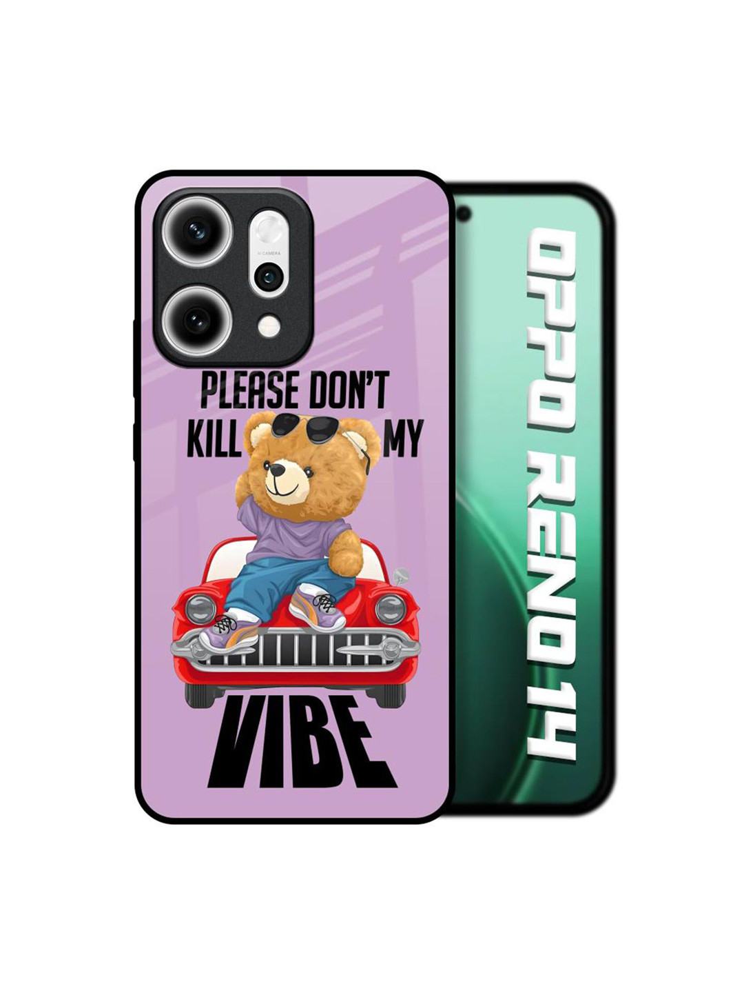 QRIOH Don't Kill My Vibe Printed Impact Resistant Oppo Reno14 5G Silicone Back Case