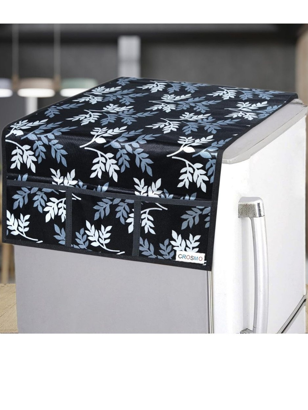 CROSMO Fridge Top Cover for Dust Protection 6 Utility Side Pockets