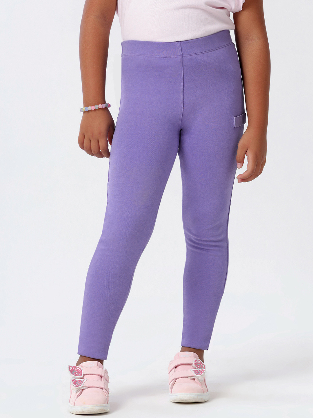 Dotokids Girls Adjustable Waist Cotton Leggings