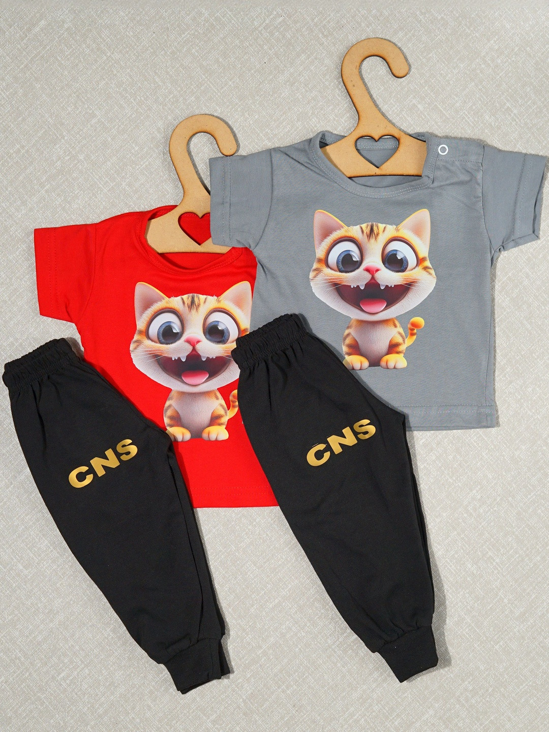 CRAZE N STITCH Boys Multi Cotton Solid Tshirts