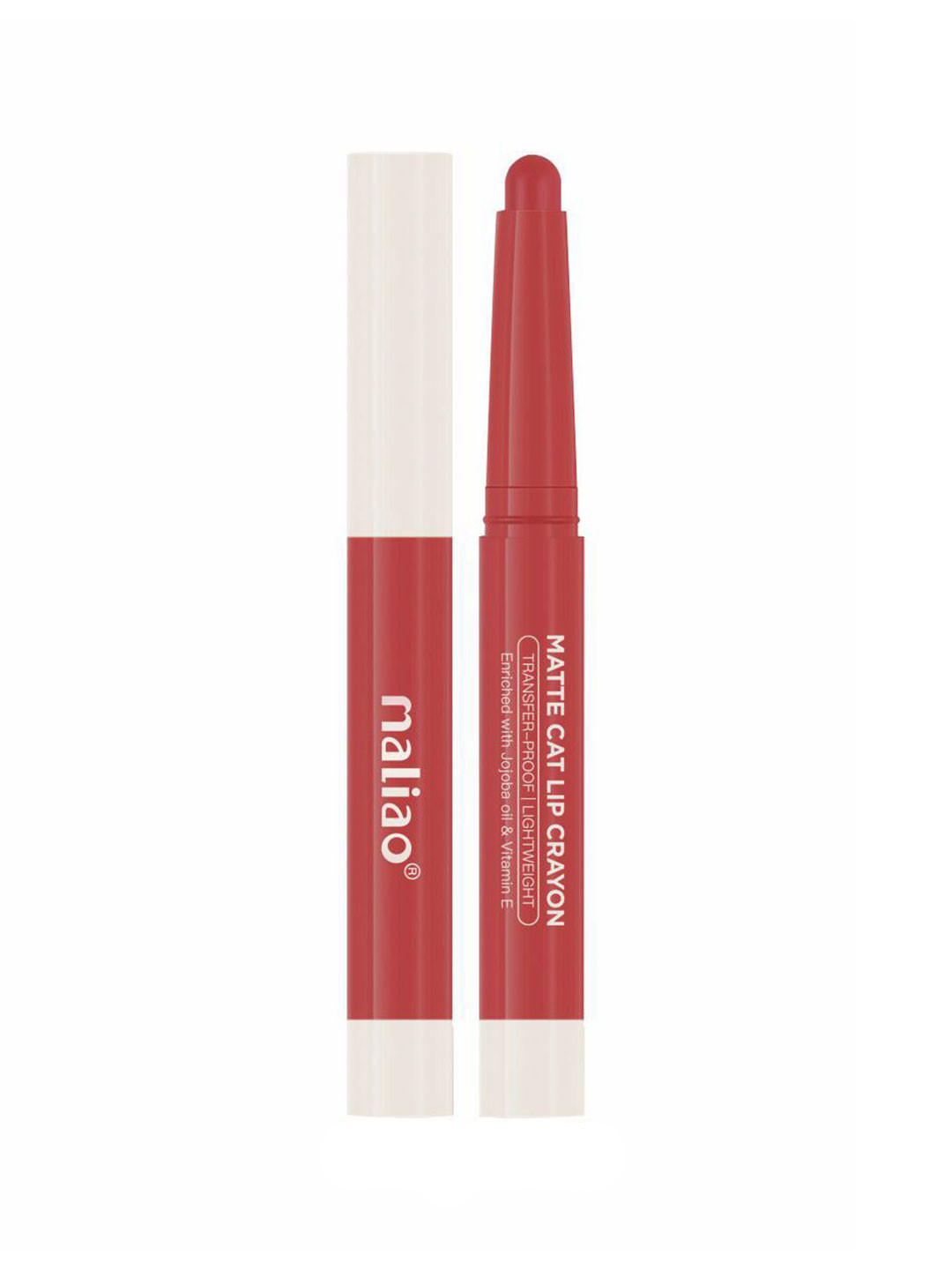 Maliao Matte Cat Transfer-Proof & Lightweight Lip Crayon 2.8 g- Rose Sunday - M20