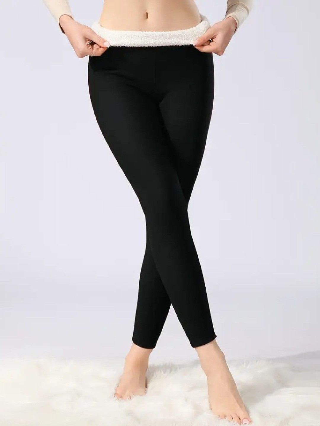 Tomkot Fleece Women Warm Thick Fur Lined Fleece Thermal Tights Stocking