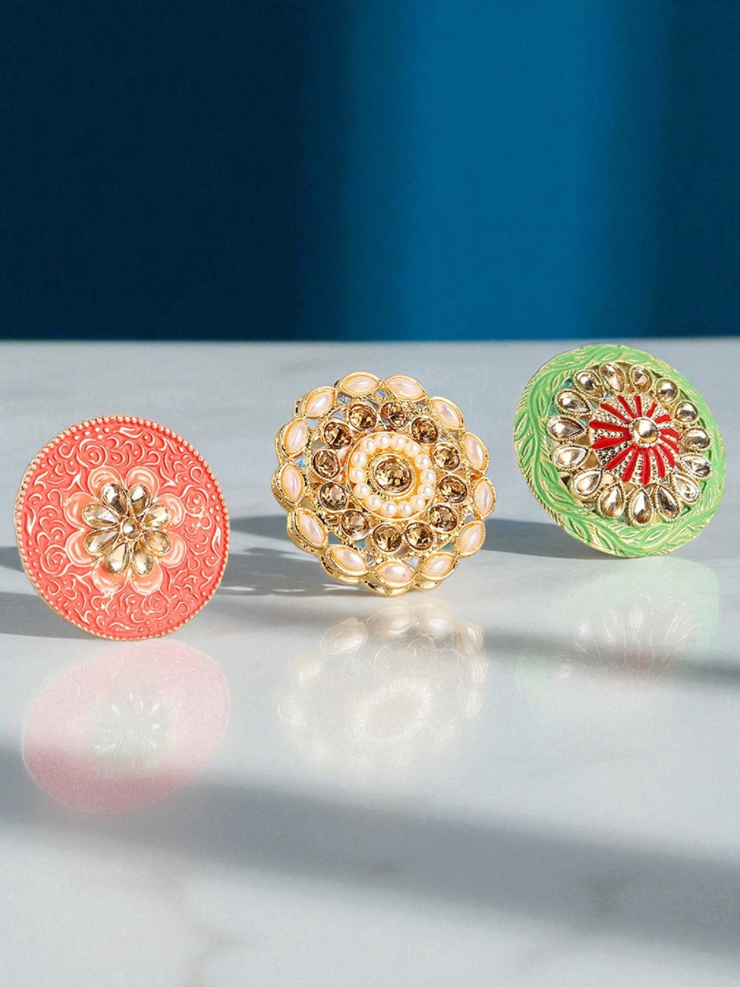 Kord Store Set of 3 Adjustable Finger Rings