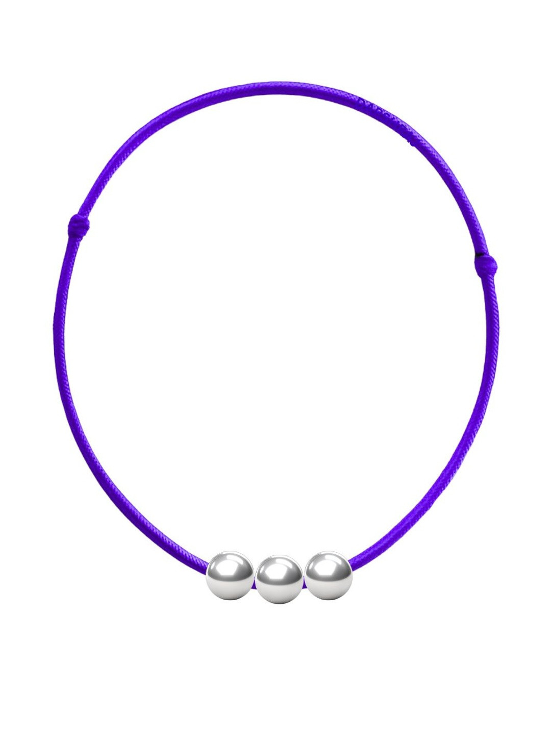Darshraj Women Cord Bracelet With Silver-Plated Beads.