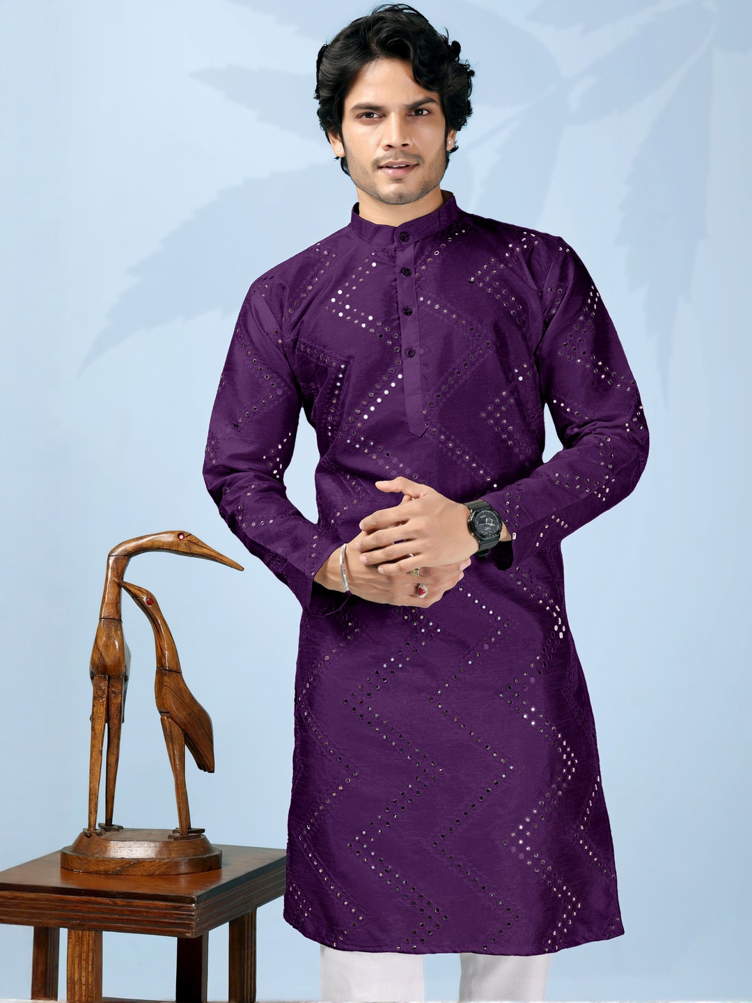 ORIFAB Men  Polyester Kurtas