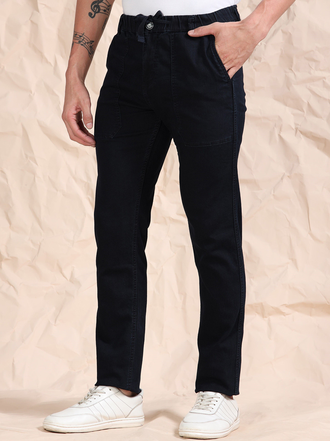 beevee Men Mid Rise Clean Look Cotton No Fade Non Stretchable Jeans