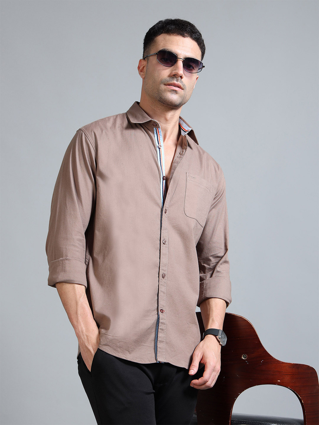 RIGS AND RAGS Flex Form Comfort Spread Collar Cotton Oxford Shirt