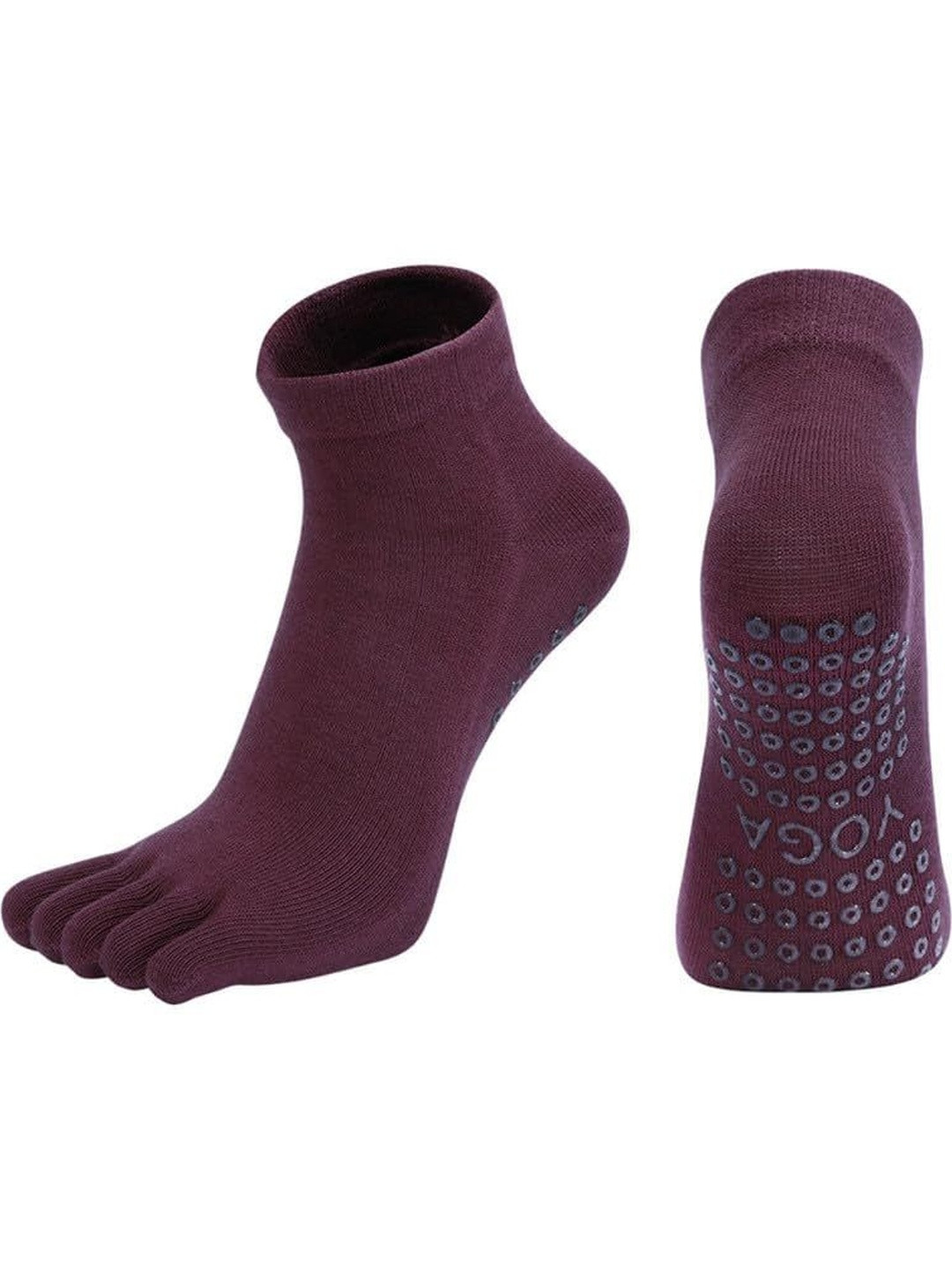 NESKA MODA Unisex Violet Solid Ankle Length Cotton Socks