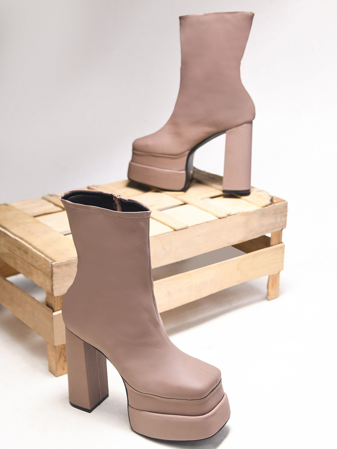 Try Me Women Long Block-Heeled Regular Boots