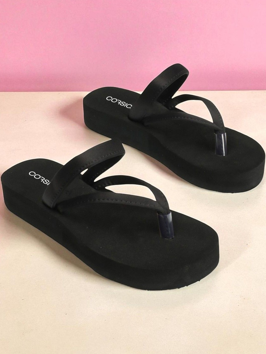 CORSICA Women Black Soft Wedge Sandals