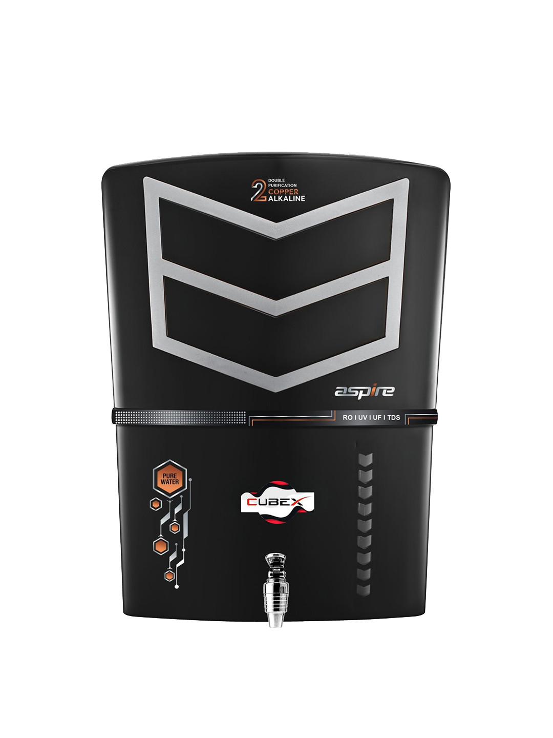 Cube X Grey & Black Water Purifiers 12L