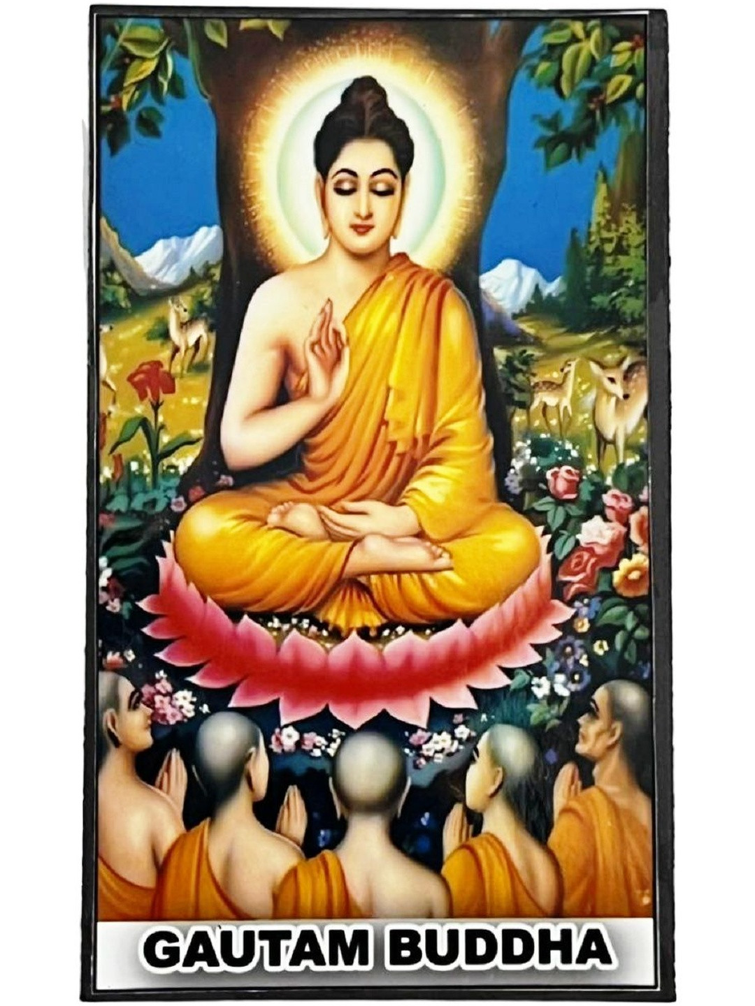 numeroastro Multi-Coloured Buddha Rubber Fridge Magnetic Sticker