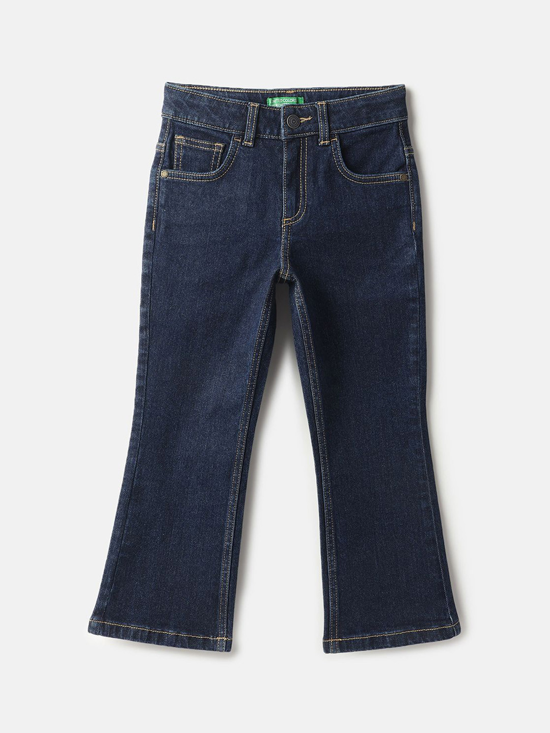 United Colors of Benetton Boys Regular Fit Mid-Rise Cotton Denim Stretchable Jean