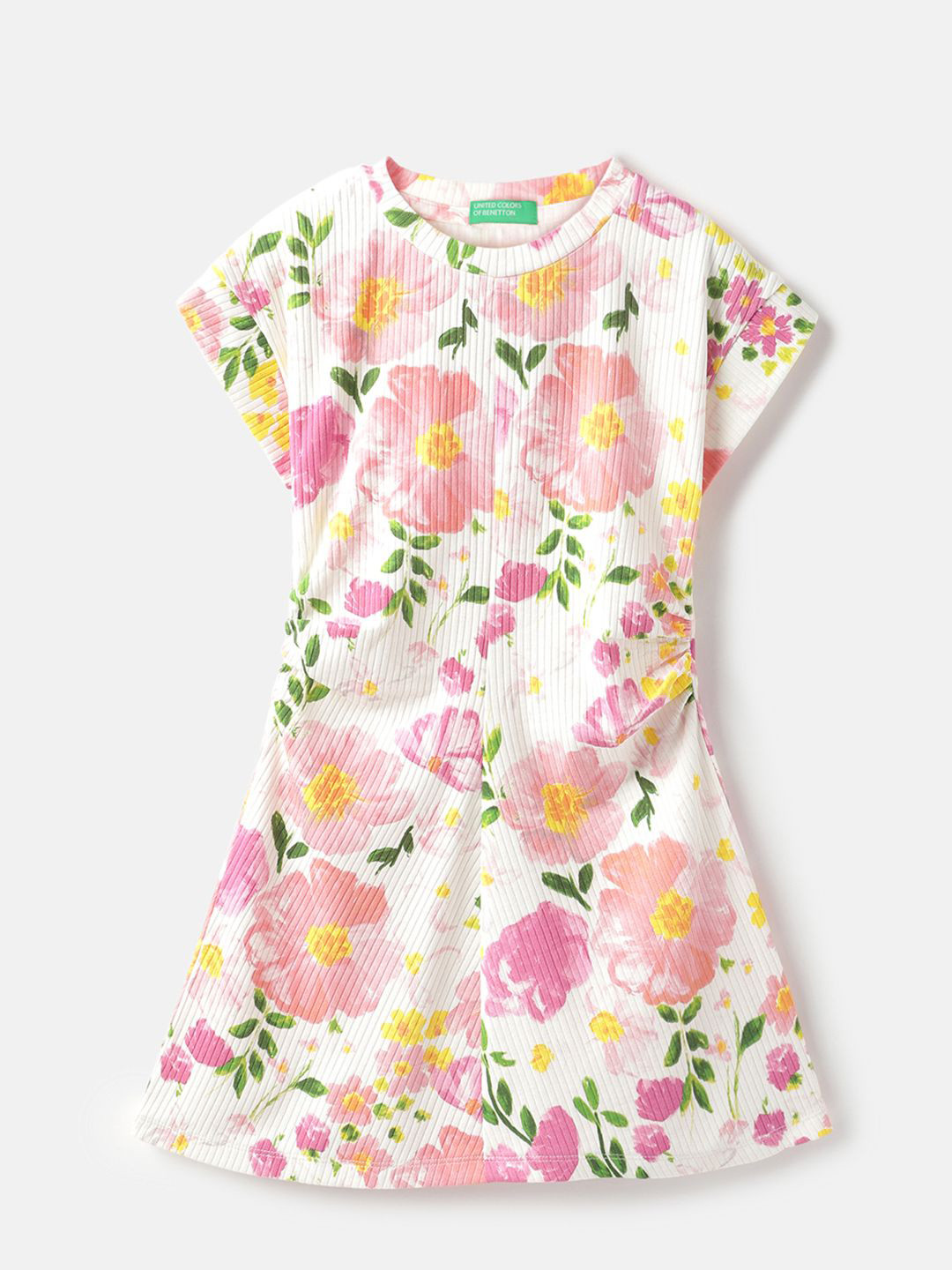United Colors of Benetton Girls' Floral Printed Sheath Dress
