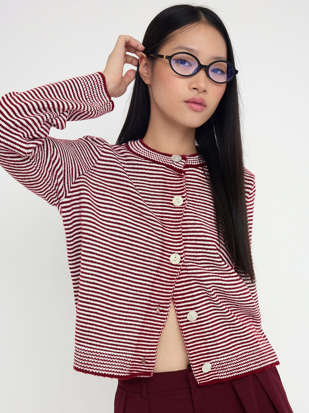 Trendyol Striped Long Sleeves Cardigan
