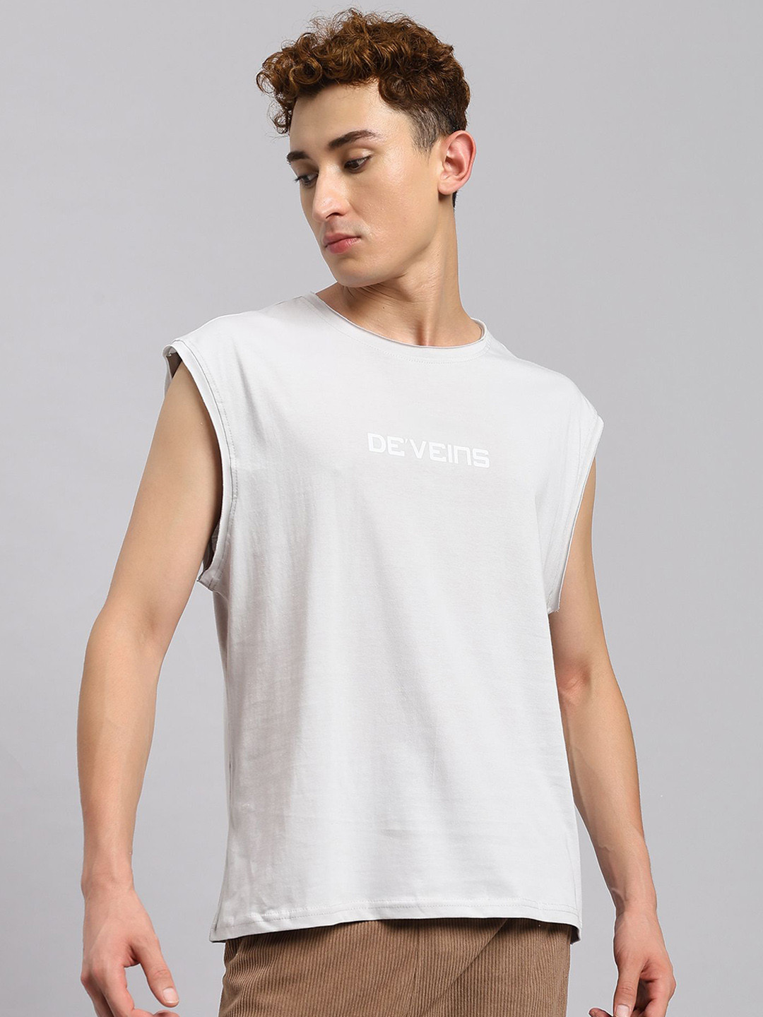 DEVEINS Men Printed Pure Cotton Gym Innerwear Vest